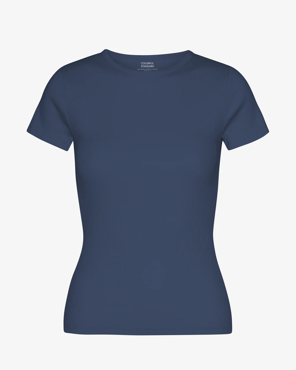 T-shirt côtelé en coton bio - Petrol Blue (Organic Rib T-Shirt)
