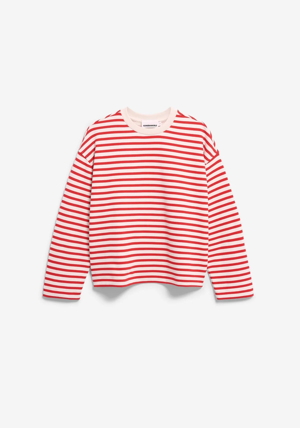 Sweatshirt rayé en coton bio - Undyed Mars Red (FRANKAA MAARLEN STRIPE SWEAT)