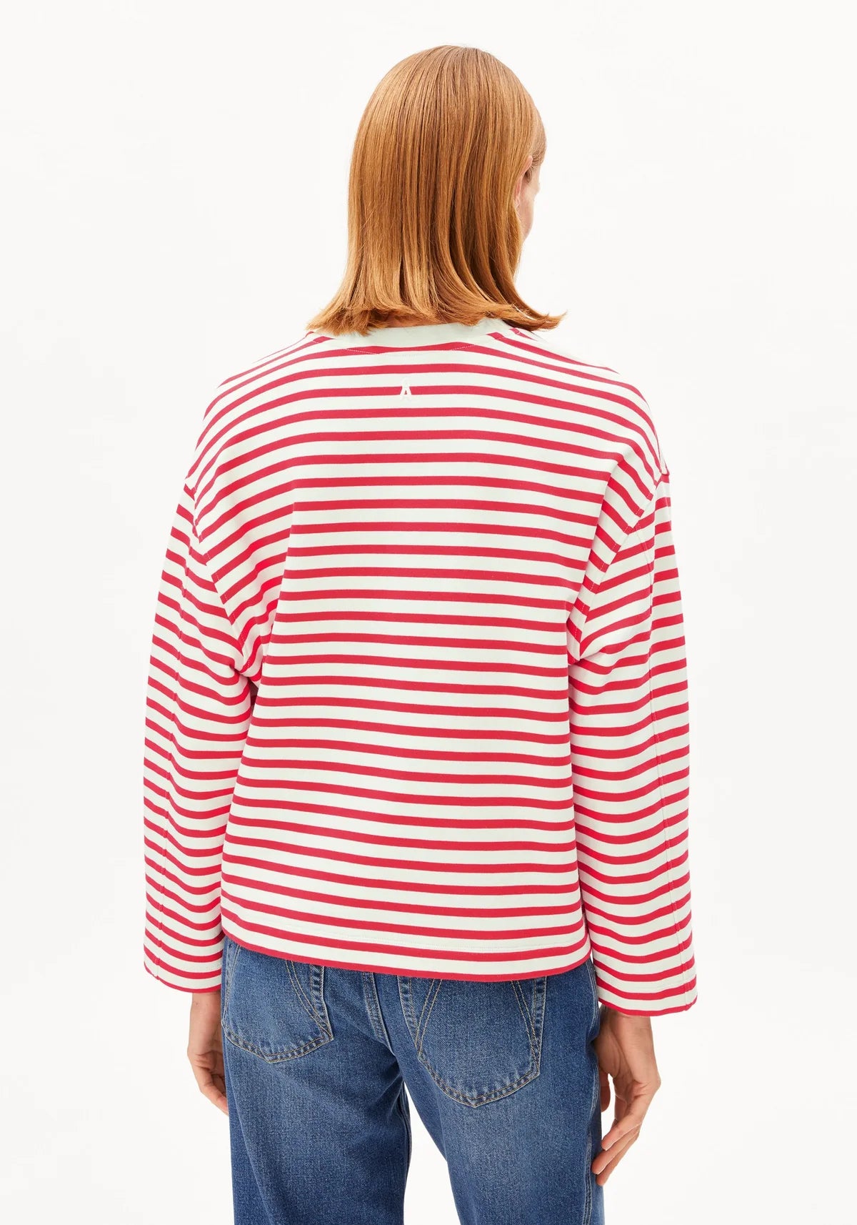 Sweatshirt rayé en coton bio - Undyed Mars Red (FRANKAA MAARLEN STRIPE SWEAT)