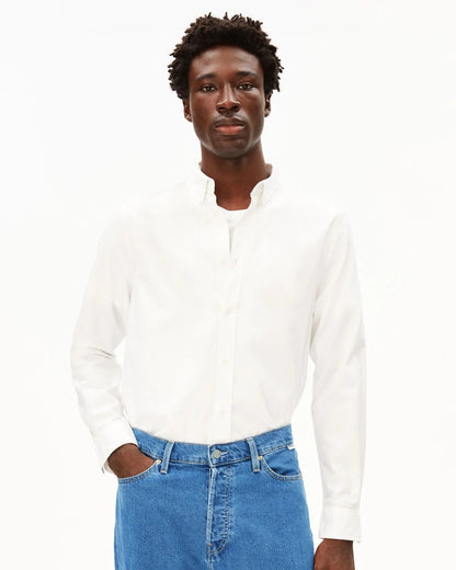 Chemise manches longues en coton bio - White (QUAASA LONGSLEEVE SHIRT)