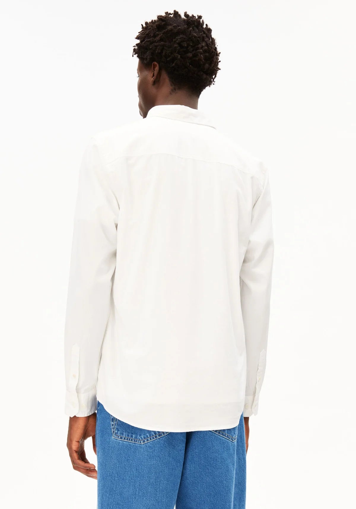 Chemise manches longues en coton bio - White (QUAASA LONGSLEEVE SHIRT)