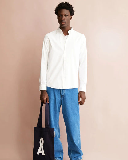 Chemise manches longues en coton bio - White (QUAASA LONGSLEEVE SHIRT)