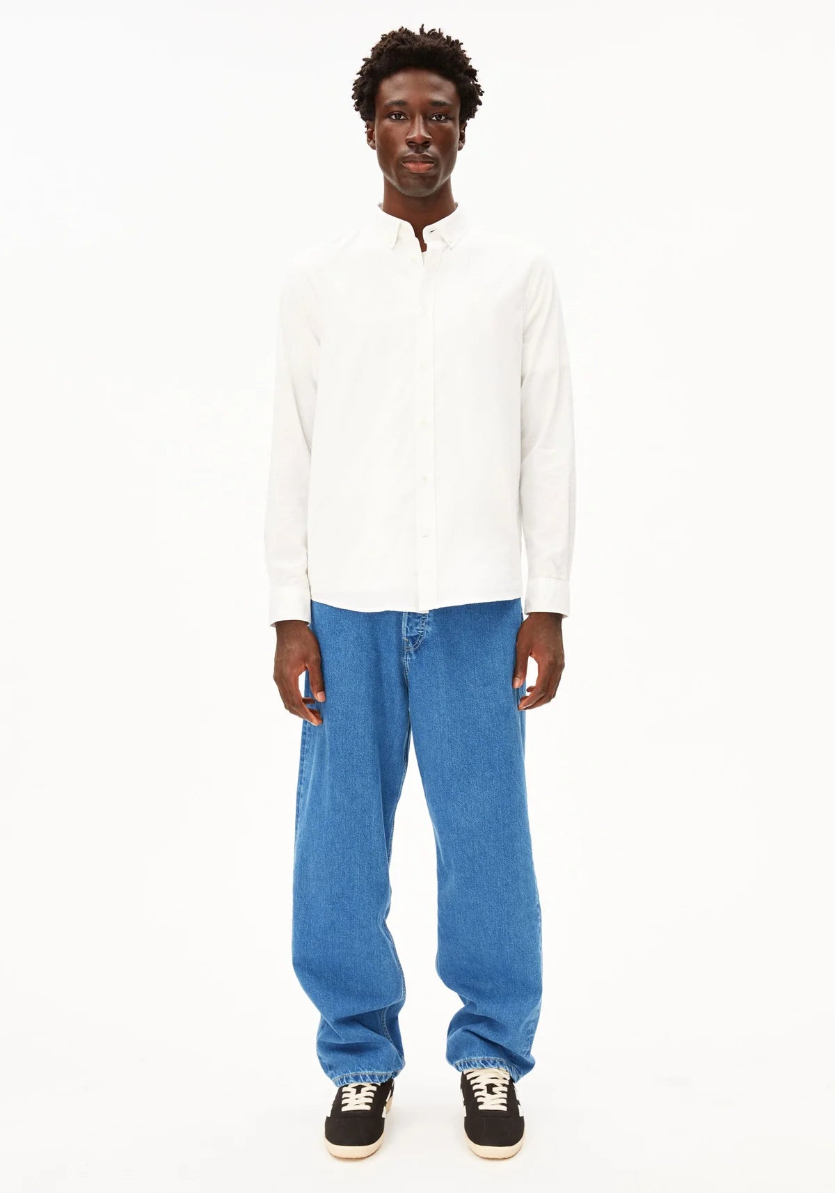 Chemise manches longues en coton bio - White (QUAASA LONGSLEEVE SHIRT)