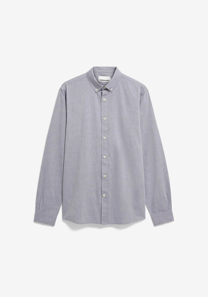 Chemise manches longues en coton bio - Tinted Navy (QUAASA LONGSLEEVE SHIRT)