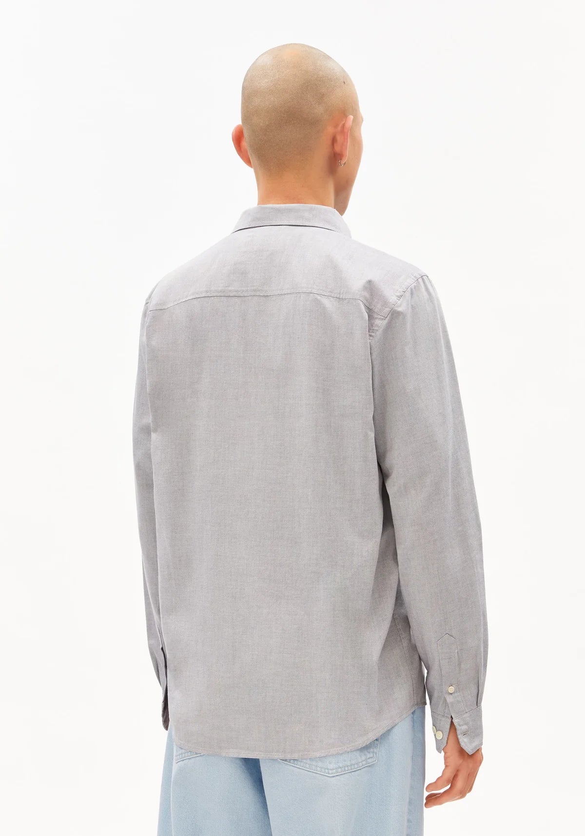 Chemise manches longues en coton bio - Tinted Navy (QUAASA LONGSLEEVE SHIRT)