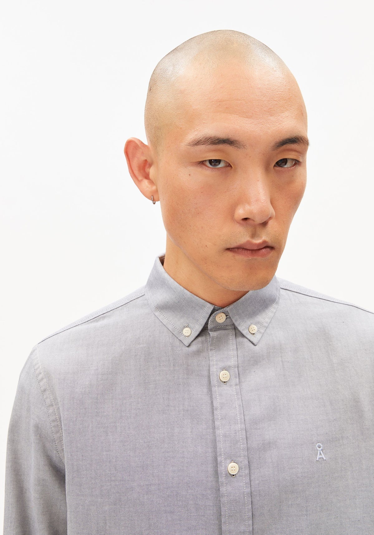 Chemise manches longues en coton bio - Tinted Navy (QUAASA LONGSLEEVE SHIRT)