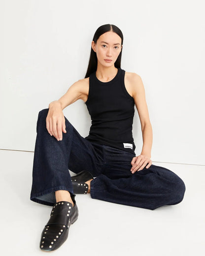 Débardeur en coton bio - Black (KANITAA TOP)