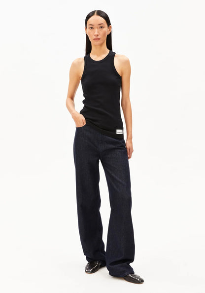 Débardeur en coton bio - Black (KANITAA TOP)