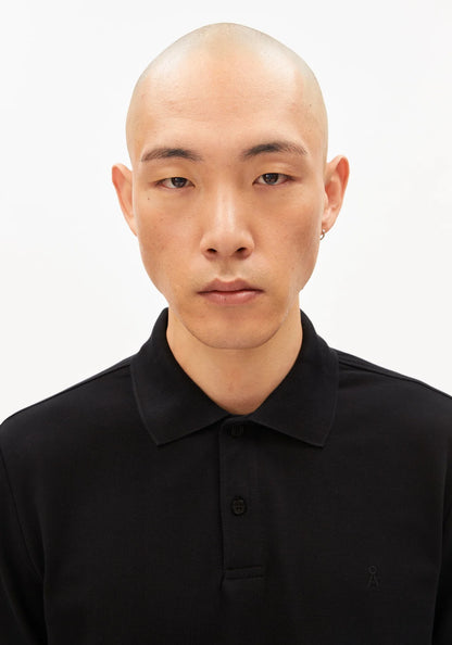 Polo en coton bio - Black (MAARIO POLOSHIRT)