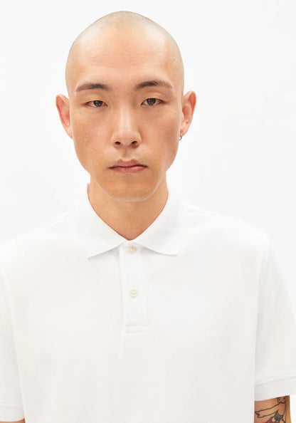 Polo en coton bio - White (MAARIO POLOSHIRT)