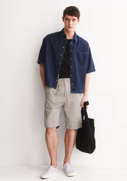 Short en coton bio & lin - Sandstone (COTTON LINO SHORT)