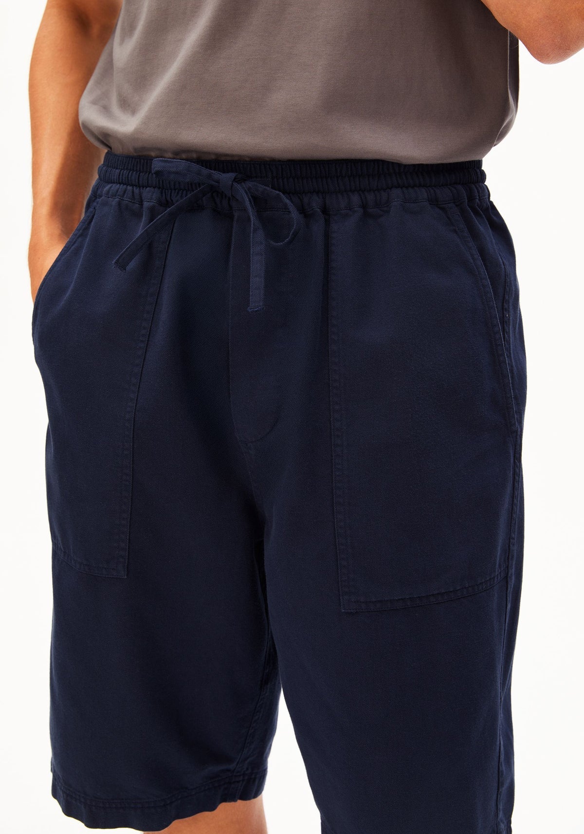 Short en coton bio & lin - Tinted Navy (COTTON LINO SHORT)