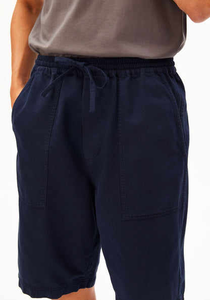 Short en coton bio & lin - Tinted Navy (COTTON LINO SHORT)