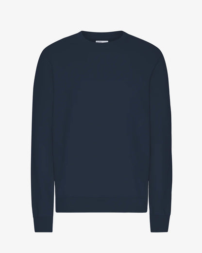 Sweatshirt col rond classique en coton bio - Navy Blue (Classic Organic Crew)