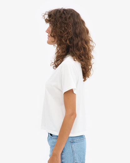 T-shirt court boxy en coton bio - Optical White (Organic Boxy Crop Tee)