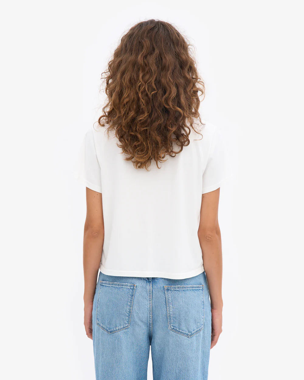 T-shirt court boxy en coton bio - Optical White (Organic Boxy Crop Tee)