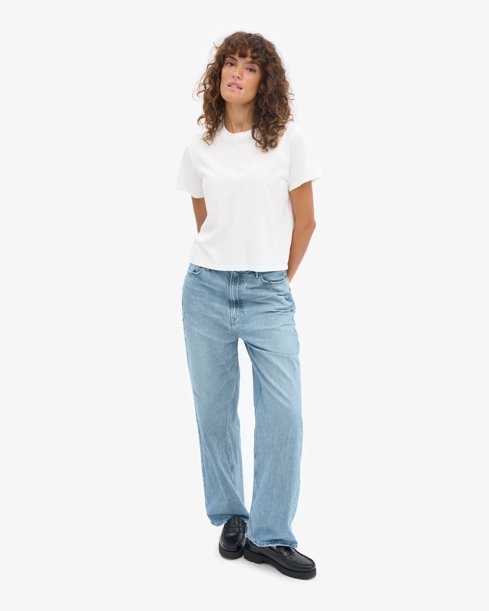 T-shirt court boxy en coton bio - Optical White (Organic Boxy Crop Tee)