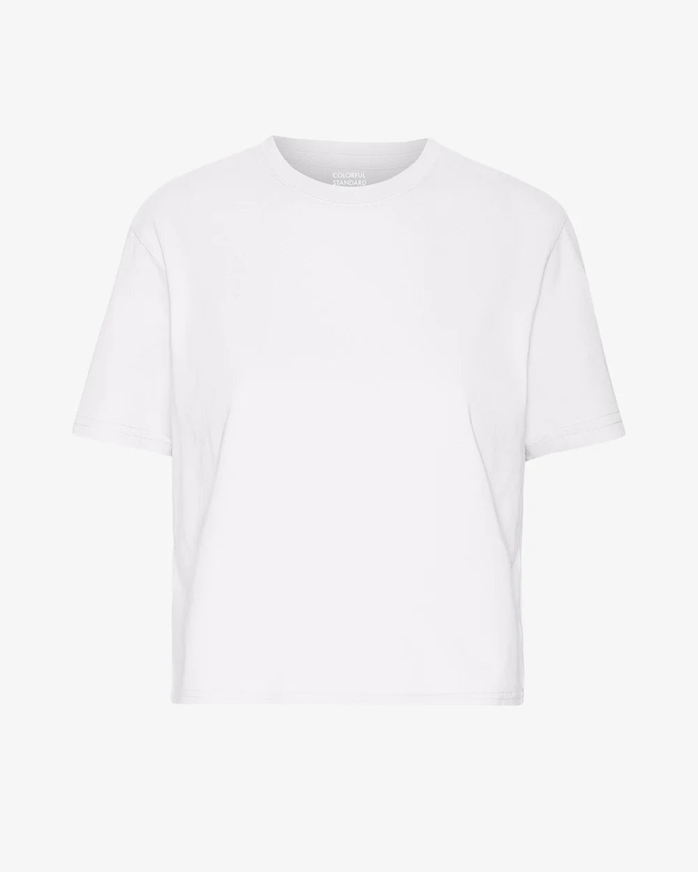 T-shirt court boxy en coton bio - Optical White (Organic Boxy Crop Tee)