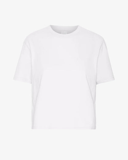 T-shirt court boxy en coton bio - Optical White (Organic Boxy Crop Tee)