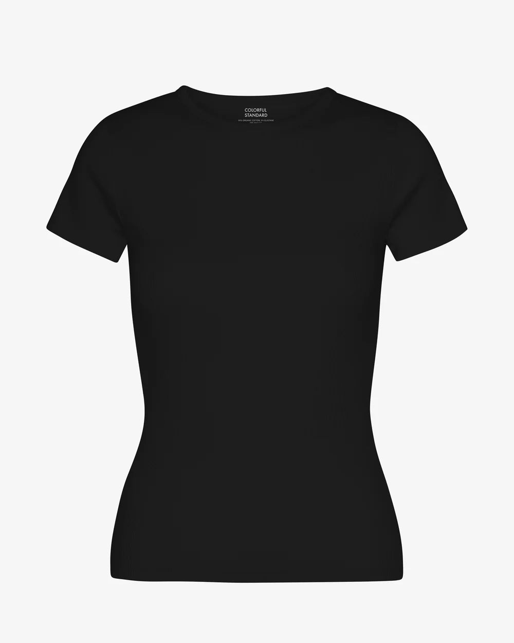 T-shirt côtelé en coton bio - Deep Black (Organic Rib T-Shirt)