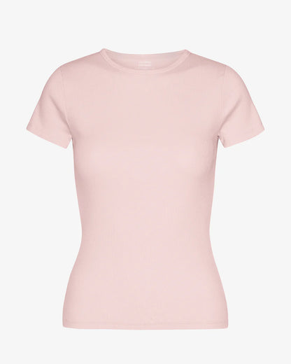 T-shirt côtelé en coton bio - Faded Pink (Organic Rib T-Shirt)