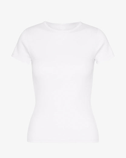 T-shirt côtelé en coton bio - Optical White (Organic Rib T-Shirt)