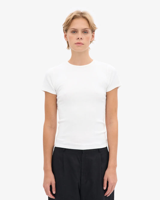 T-shirt côtelé en coton bio - Optical White (Organic Rib T-Shirt)
