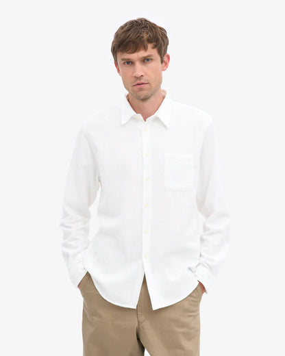 Chemise flanelle en coton bio - Optical White (Organic Flannel Shirt)