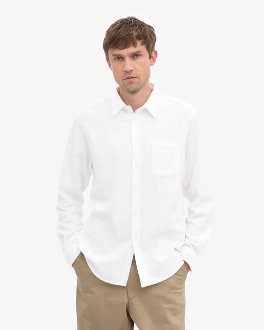 Chemise flanelle en coton bio - Optical White (Organic Flannel Shirt)