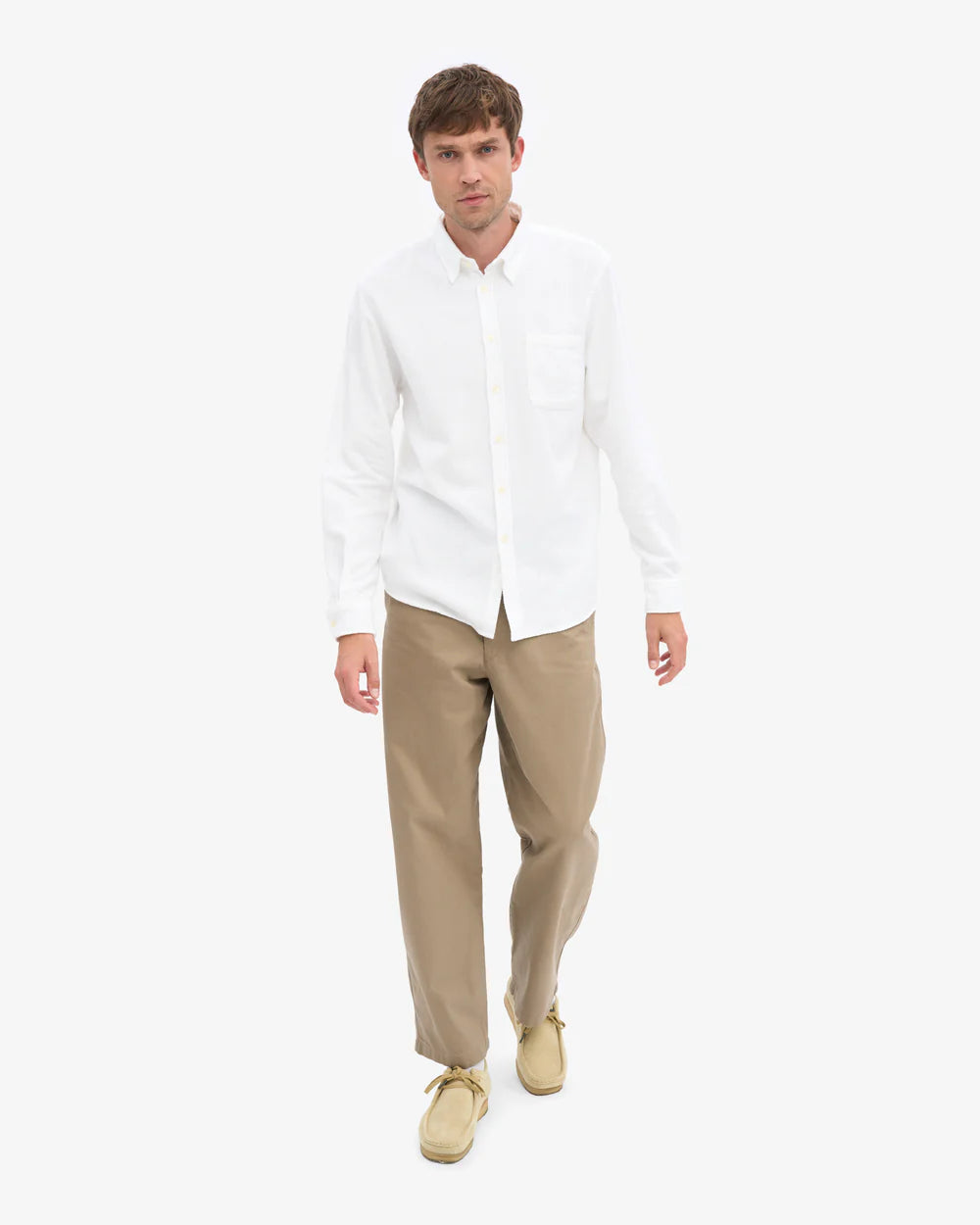 Chemise flanelle en coton bio - Optical White (Organic Flannel Shirt)