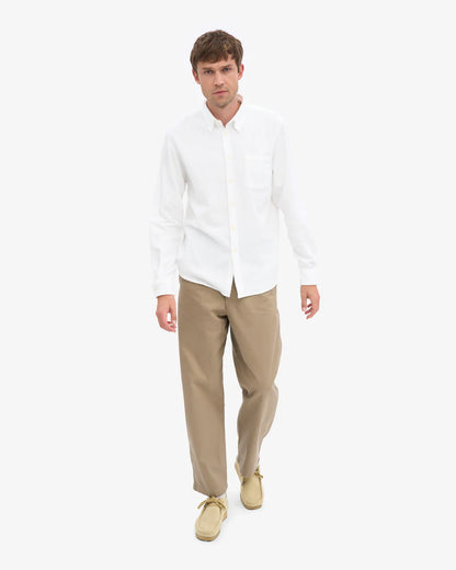 Chemise flanelle en coton bio - Optical White (Organic Flannel Shirt)