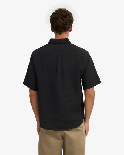 Chemise en lin manches courtes - Deep Black (Linen SS Shirt)