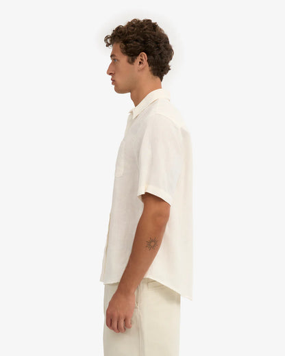 Chemise en lin manches courtes - Ivory White (Linen SS Shirt)