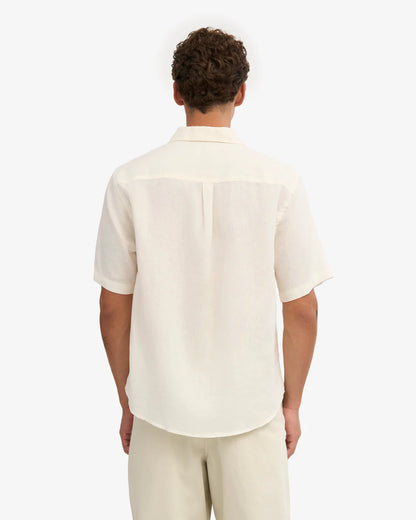 Chemise en lin manches courtes - Ivory White (Linen SS Shirt)