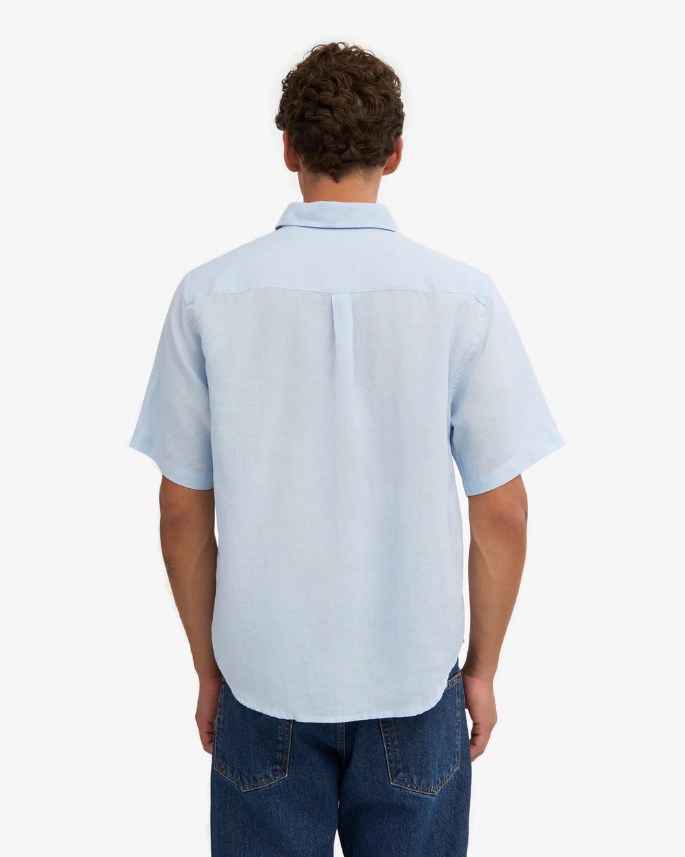 Chemise en lin manches courtes - Polar Blue (Linen SS Shirt)