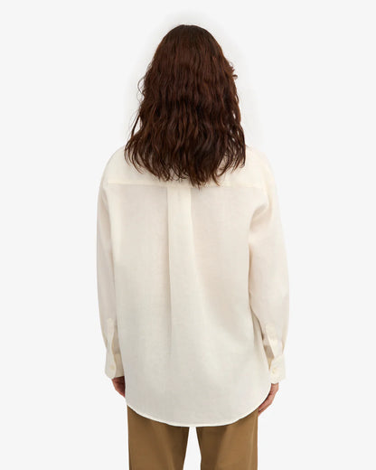 Chemise oversized en lin - Ivory White (Linen Oversized Shirt)