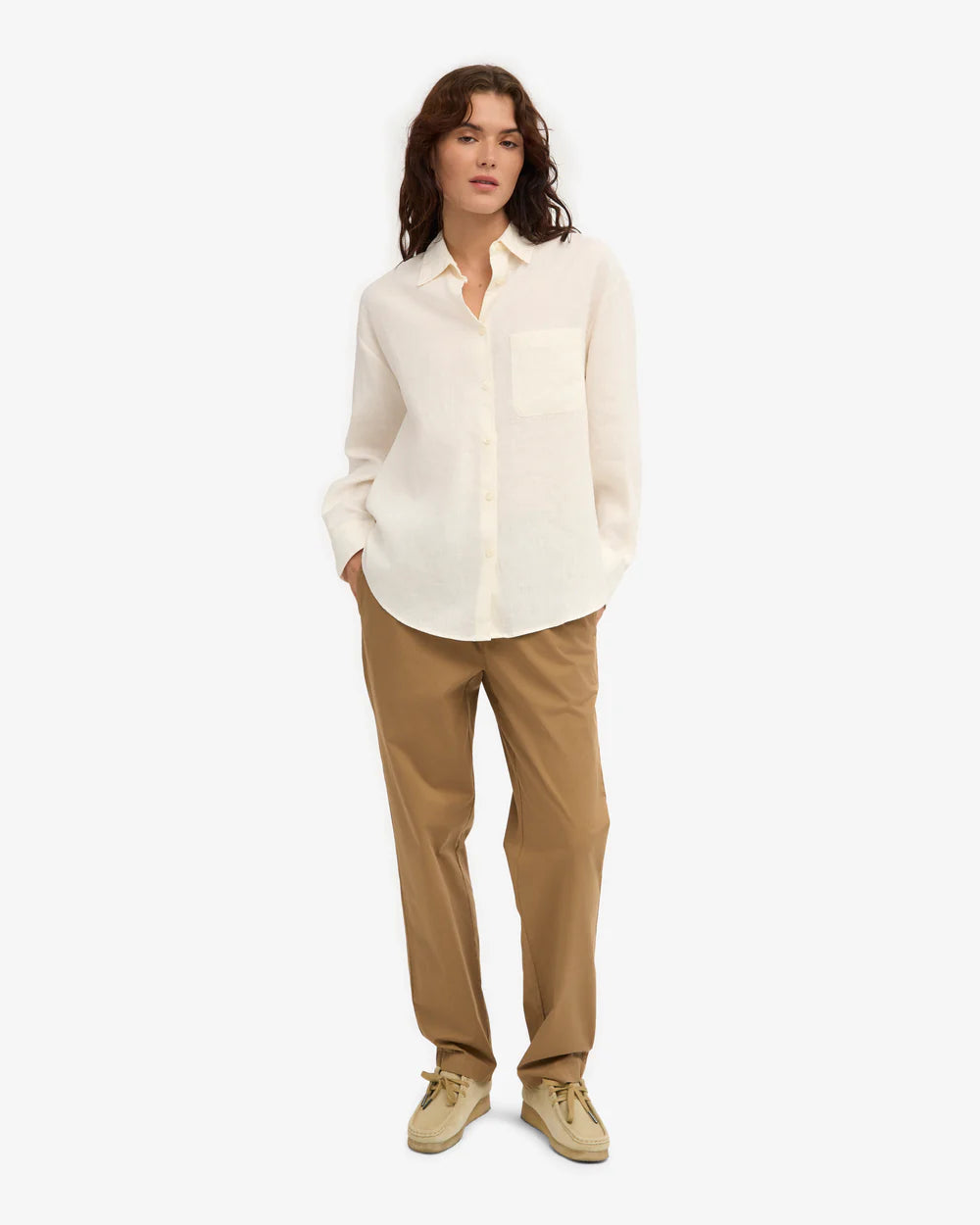 Chemise oversized en lin - Ivory White (Linen Oversized Shirt)