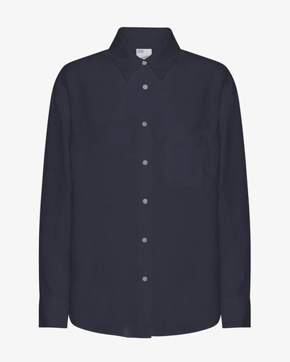 Chemise oversized en lin - Navy Blue (Linen Oversized Shirt)
