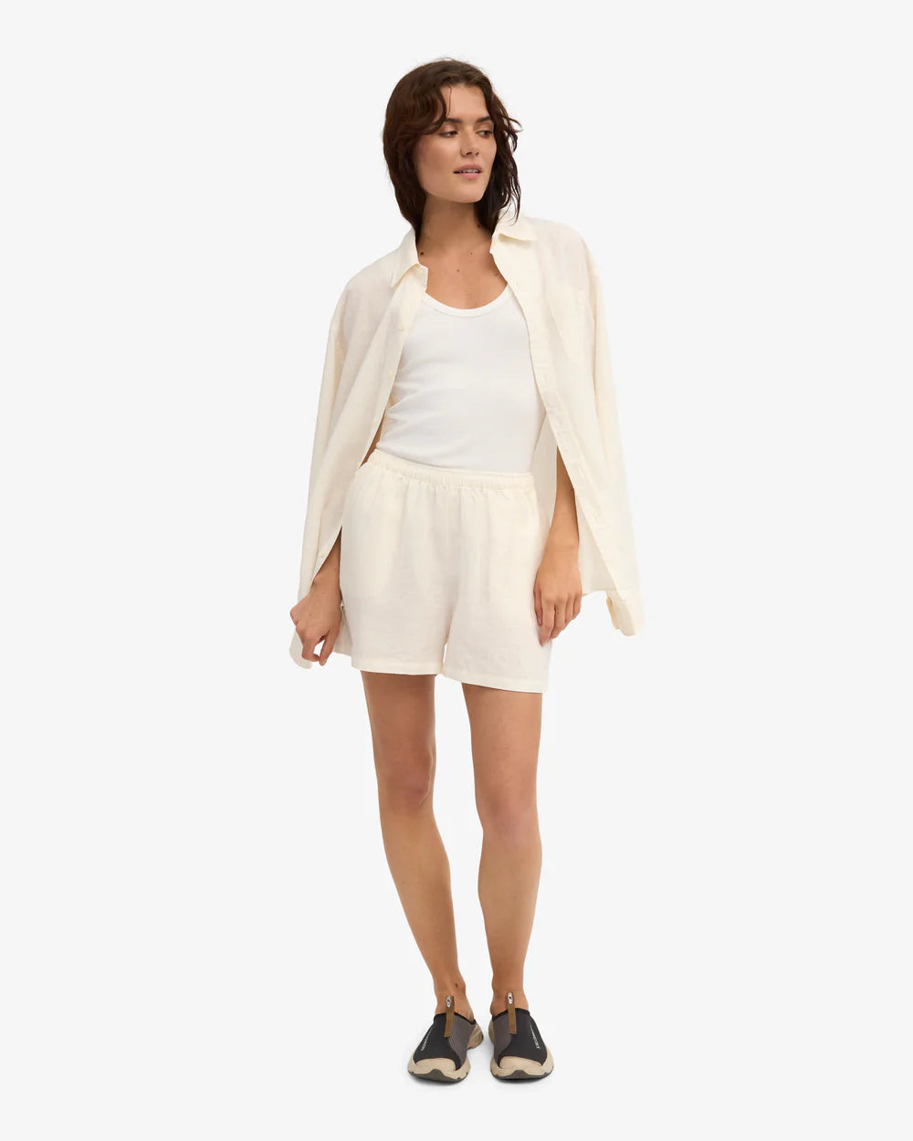 Short en lin - Ivory White (Linen Shorts)