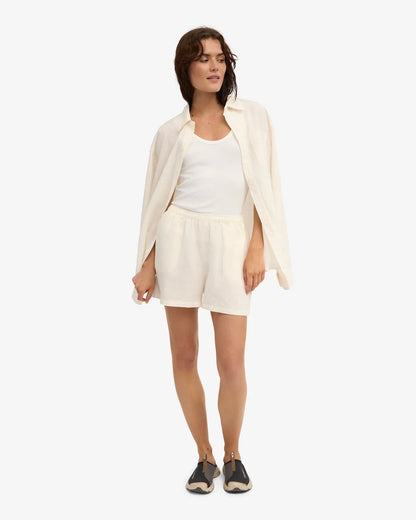 Short en lin - Ivory White (Linen Shorts)