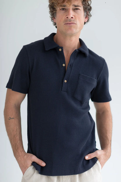 Polo en coton bio - Dark Navy (CANNING)