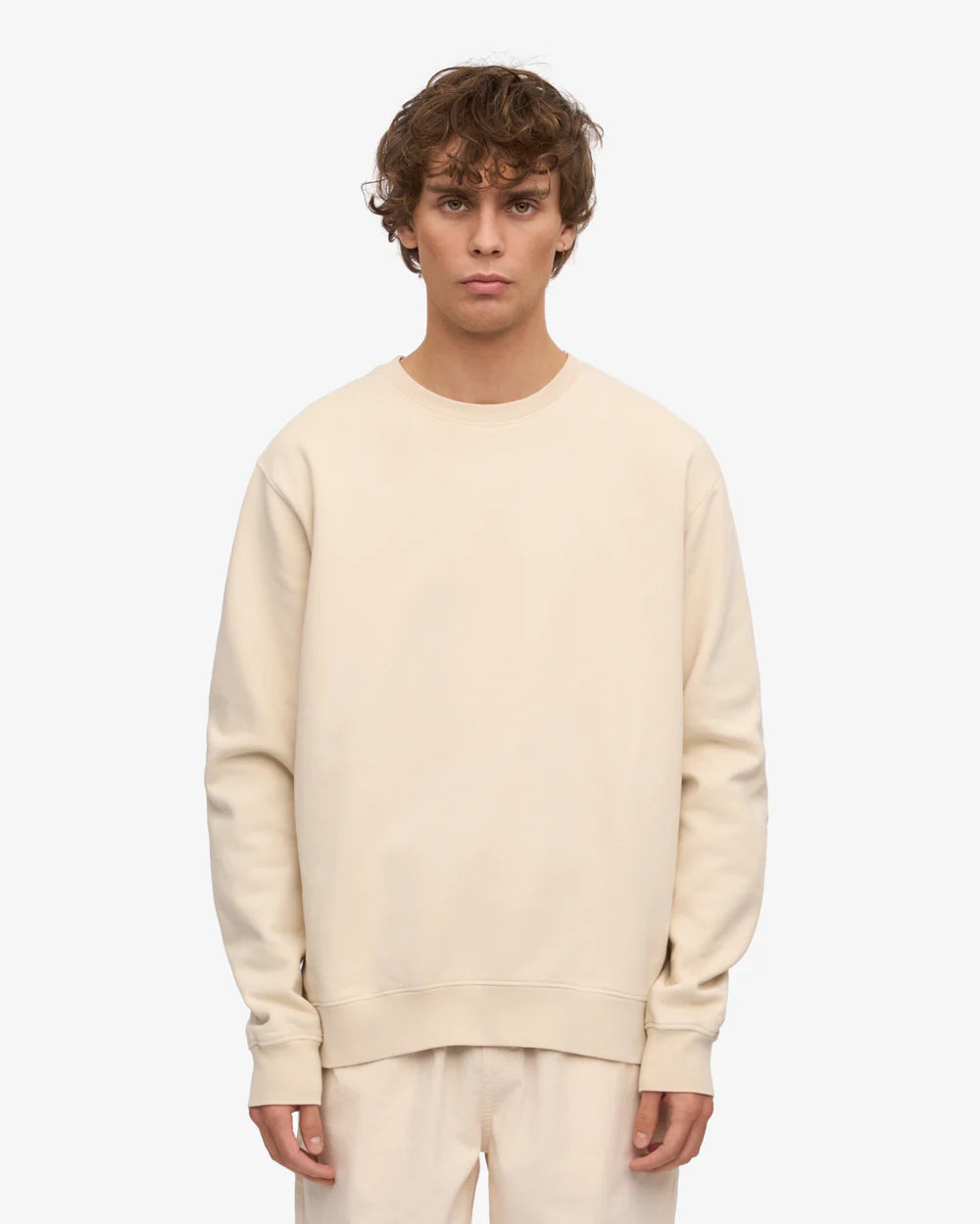 Sweatshirt col rond classique en coton bio - Ivory White (Classic Organic Crew)