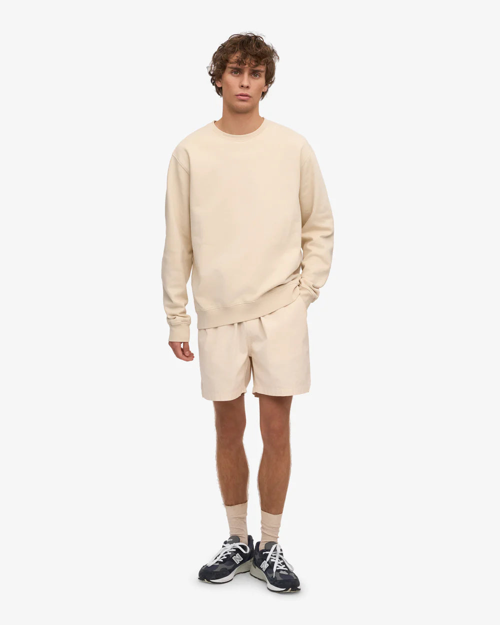Sweatshirt col rond classique en coton bio - Ivory White (Classic Organic Crew)