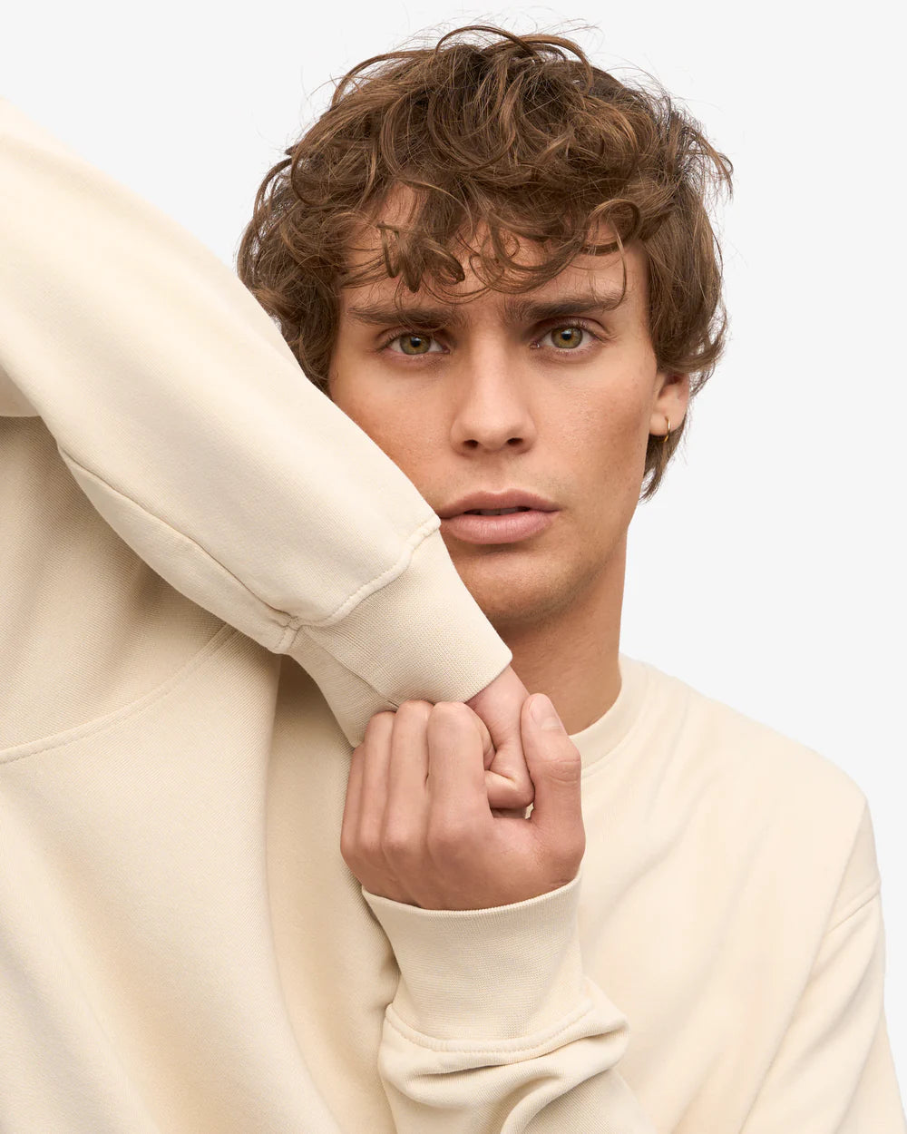 Sweatshirt col rond classique en coton bio - Ivory White (Classic Organic Crew)