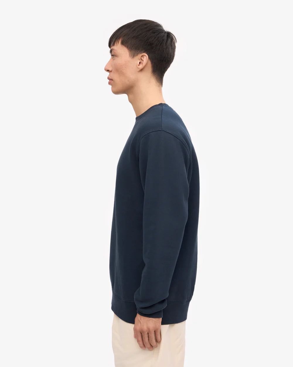 Sweatshirt col rond classique en coton bio - Navy Blue (Classic Organic Crew)