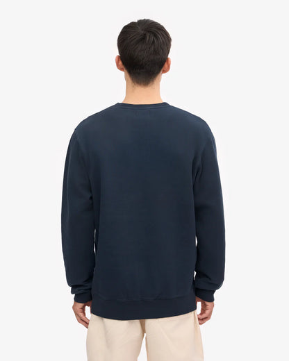 Sweatshirt col rond classique en coton bio - Navy Blue (Classic Organic Crew)