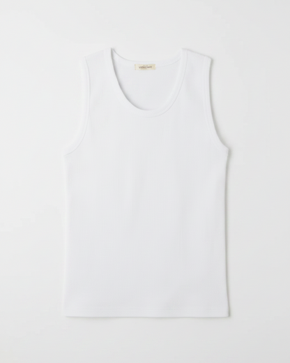 Débardeur Marcel côte 2x2 - Blanc — Photo 4
