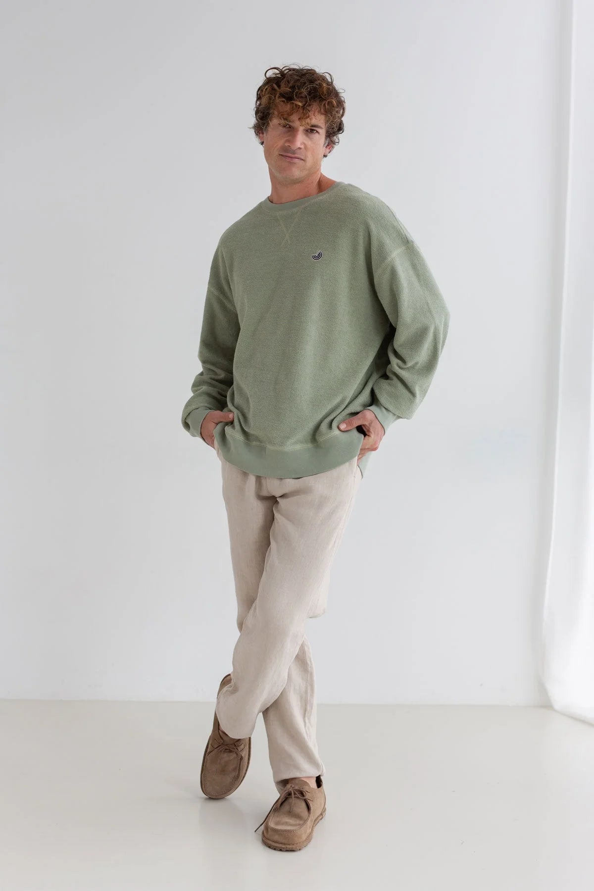 Sweatshirt en coton bio - Light Green (KILDA)