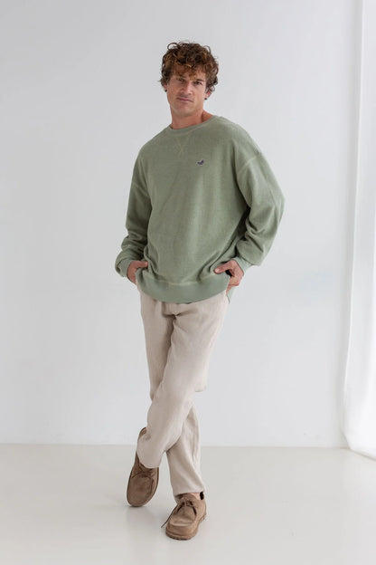 Sweatshirt en coton bio - Light Green (KILDA)