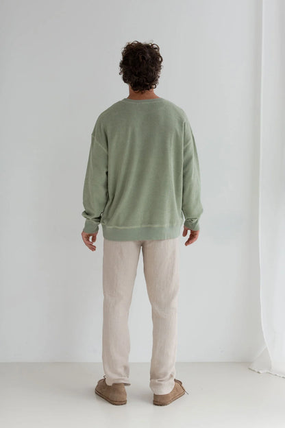 Sweatshirt en coton bio - Light Green (KILDA)